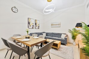 Exclusive Apartment, Non Smoking, City View | Dining - PVH - 2BR near Marina Promenade (Dubai)