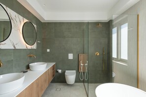 Luxury Villa, Mountain View | Bathroom - Villa Neratzia - Luxury Escape (Platanias)
