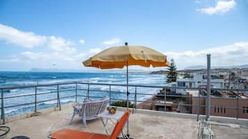 Panorama Twin kamer, balkon, uitzicht op zee | Terras