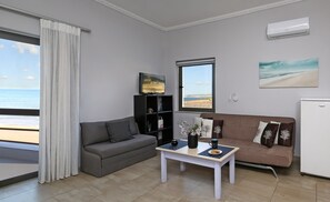 Superior Studio, Balcony, Sea View | Living area - Nefeli Seafront Studios (Chania)