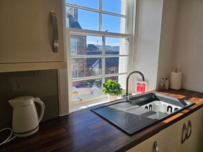 Fridge, microwave, oven, toaster