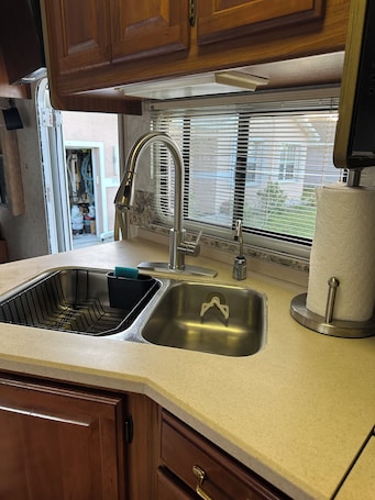 Private kitchen. Cozy 1-bedroom mobile home in peaceful Lehigh Acres with AC