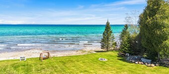 Lem's Paradise #2 | Cozy Lakefront Cabin w/ Mackinac Views & 300+ ft Shoreline