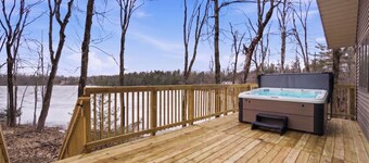 300' Private Beach on All-Sports Lake 27 | Hot Tub, Dock, Pool Table