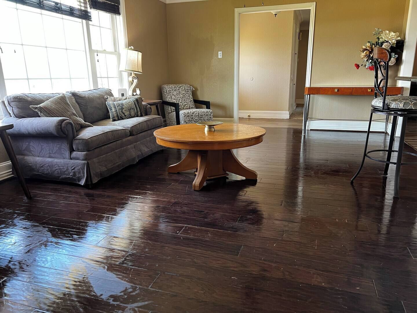 Comfortable living area with ample seating, perfect for relaxing after a day out.