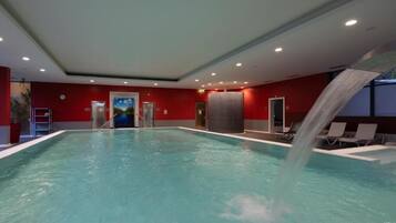 Indoor pool, a heated pool