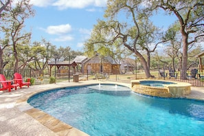 Pool - Private 14 Acres | Pool, Pickleball, Hot Tub & Guest House with Views (Wimberley)