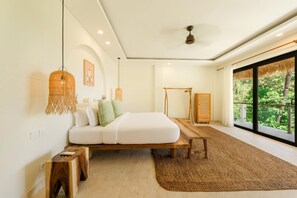 4 bedrooms, bed sheets - Villa Svara - 4BR Villa w/ Panoramic Ocean Views (Purwakerti)