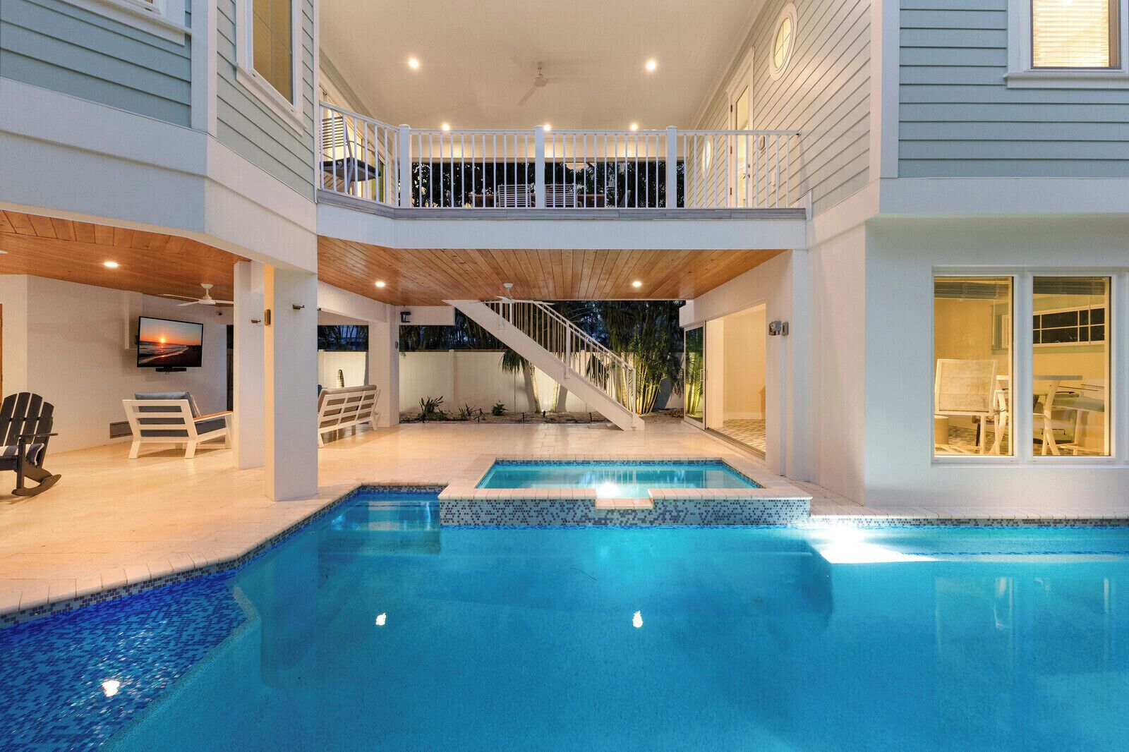 A heated pool