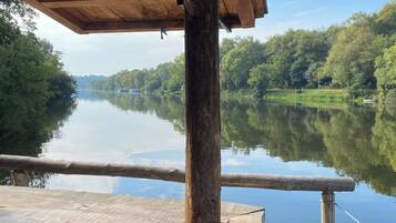 Vue depuis lâhĂ©bergement