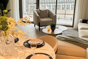 Apartment, Balcony, Canal View | Living area - 2BR  Apt in Dubai Creek Grove 3 (Dubai)