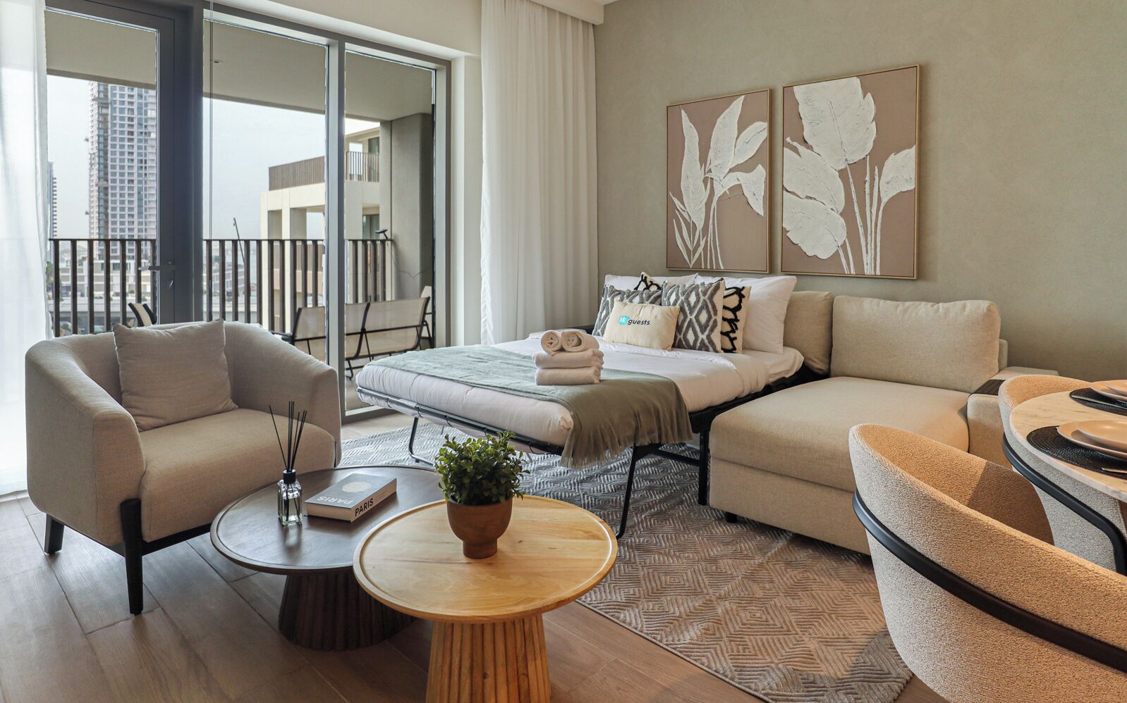 Apartment, Balcony, Canal View | Living area