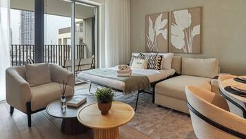 Apartment, Balcony, Canal View | Living area