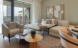 Apartment, Balcony, Canal View | Living area - 2BR  Apt in Dubai Creek Grove 3 (Dubai)