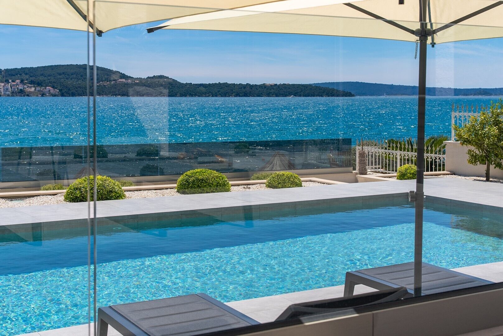 A heated pool
