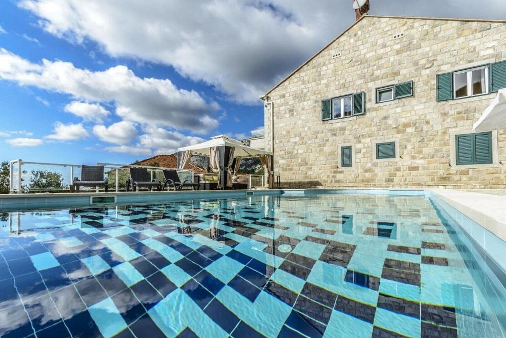 A heated pool