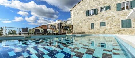 A heated pool