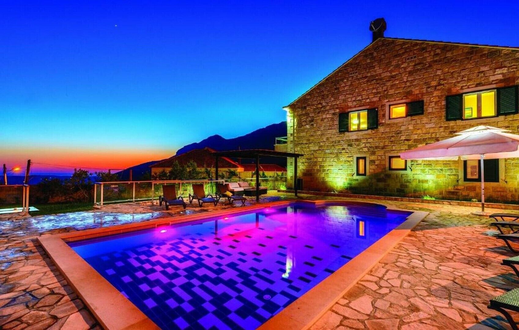 A heated pool