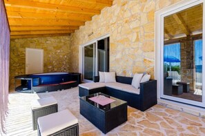Terrace/patio - Three Bedroom Holiday Home, Pool, Sauna, Terrace (Gruda)