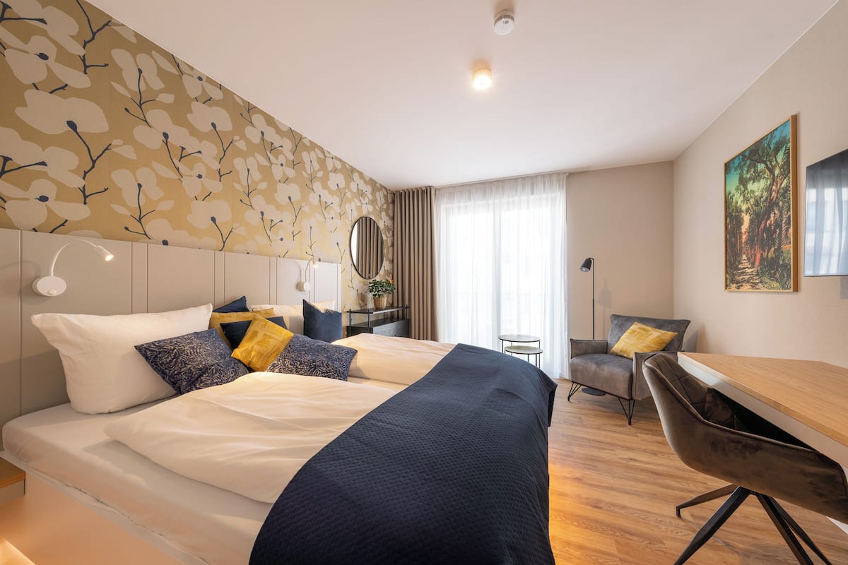Iron/ironing board (on request), WiFi (free), bed sheets