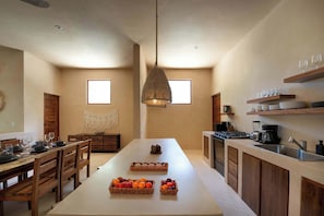 Fridge, microwave, stovetop, coffee/tea maker - Stylish 3BR  Ahal Villa with Pool in Holistika Tulum (Tulum)