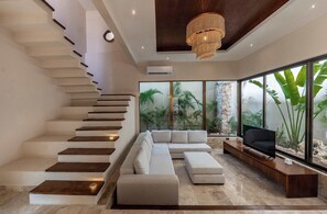 TV, offices - Chic 6BR Dual villa with 4 Private Pools-Concierge (Tulum)