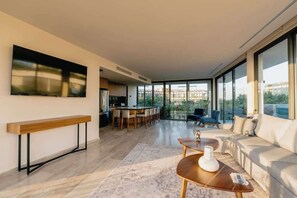 TV, offices - Spacious 2BR Jungle View w/ Private Pool & Balcony (Tulum)