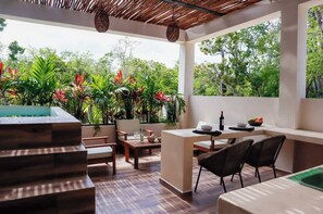 Outdoor dining - 4BR Chic Tropical Villa with  2 Private Pool (Tulum)