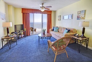 Living area - 2 BED DLX MAY 7-11 WYNDHAM OCEAN WALK THURSDAY-MONDAY 4-NIGHTS With Balcony (Daytona Beach)