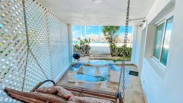 Deluxe Apartment, Beachfront | Terrace/patio