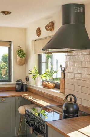 Fridge, oven, stovetop, dishwasher - Luxury Skye Cottage • Hot Tub • BBQ Lodge • Sea & Mountain Views (Dunvegan)