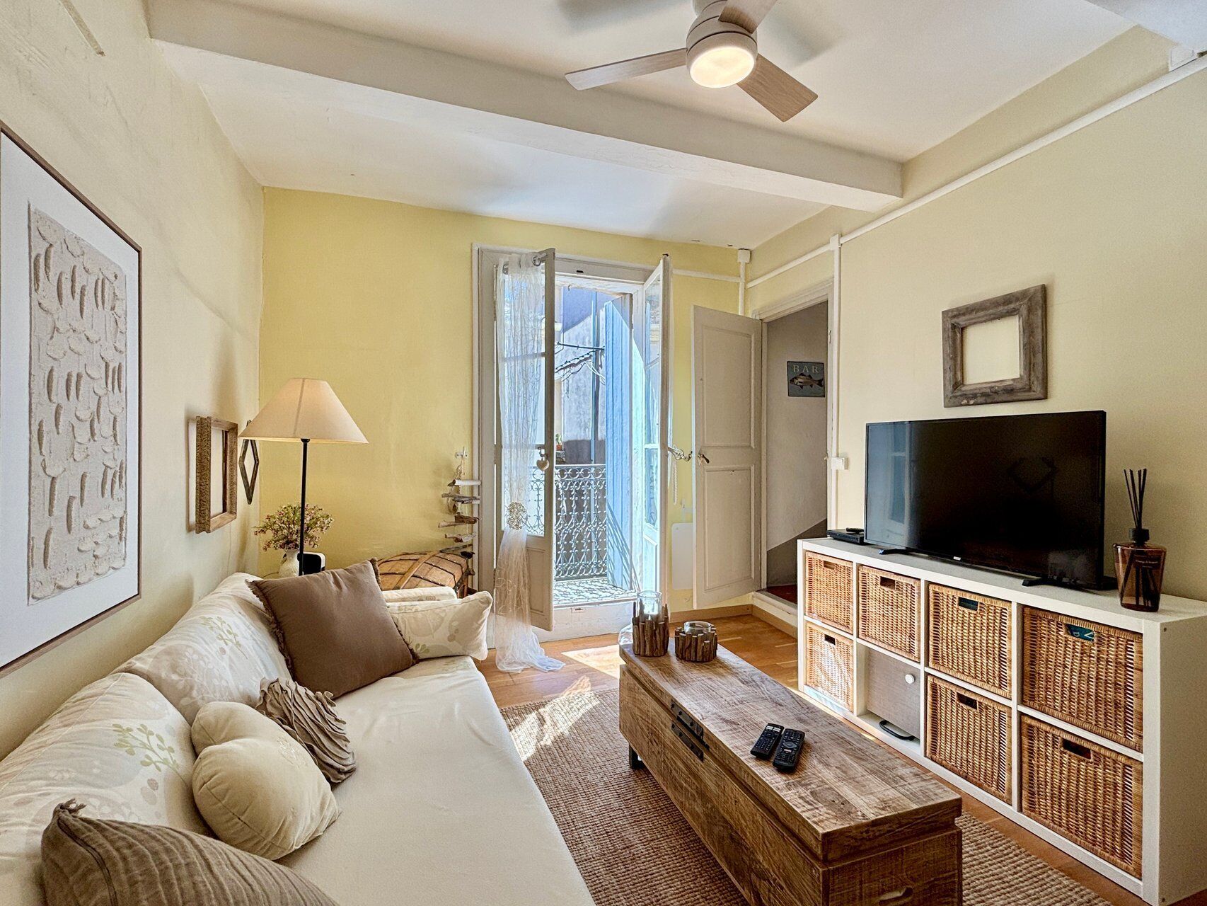 TV, books, video library