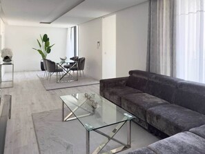 Living area - 2-bdr bright apt cidadela central street - LCGR (Praia)