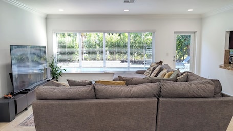 Living area. Coral Gables Vacation House with Pool