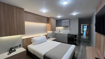 1 habitación, tabla de planchar con plancha, wifi gratis y ropa de cama