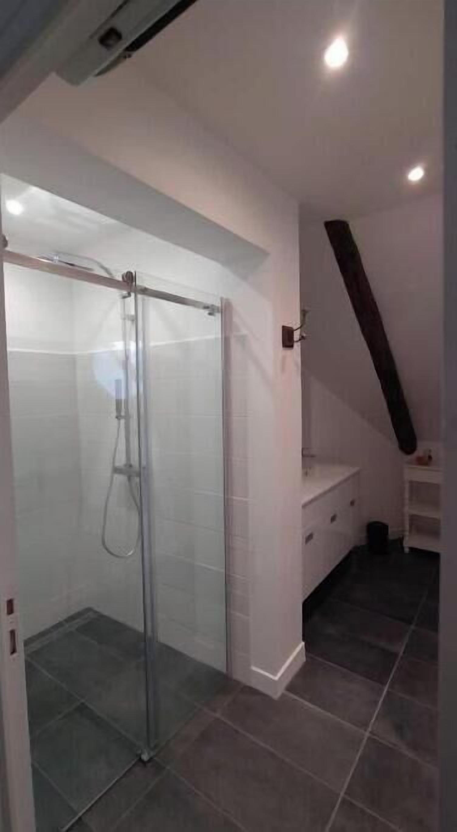 Sèche-cheveux, serviettes fournies, savon, papier toilette