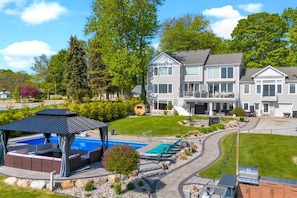 Exterior - Lakefront Estate w/ Pool, Hot Tub & Harbor Views (Port Sanilac)