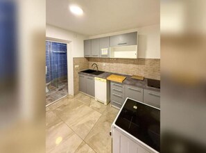 Fridge, microwave, oven, stovetop - Capo & Nemo Apartments Vodice - One Bedroom Apartment (Vodice)