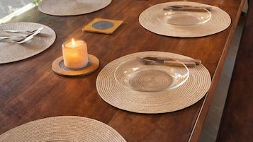 Casa luna di miele, accesso alla piscina, vista giardino | Sala da pranzo