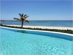 On the beach, sun-loungers, beach towels - OCEANFRONT Punta Palmera Paradise ~ 2 BR apt. in Cap Cana w/Private Beach Access (Punta Cana)