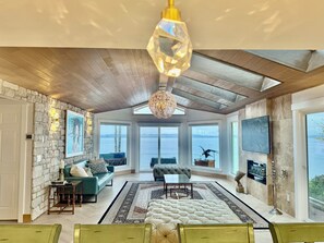 Living area -  Oceanfront Sanctuary Overlooking Point Whitehorn — A Rare Birch Bay Retreat (Blaine)