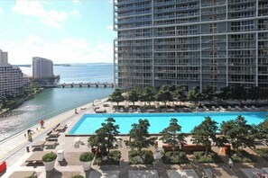 Pool - Deluxe Brickell Suite with pool, gym, & city views! (Miami)