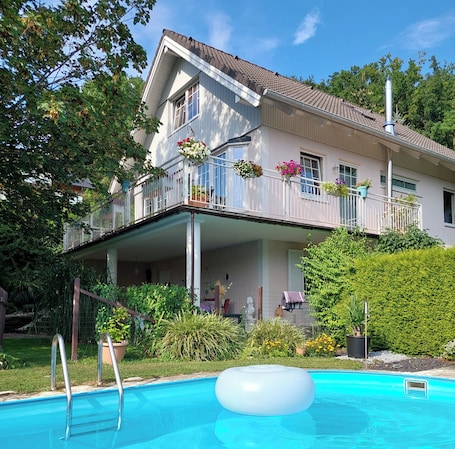 Outdoor pool. HC 104 big apartement with pool and garden