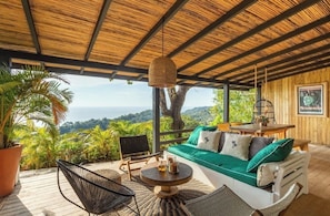 Outdoor dining - VILLA POMPADOUR: EXCLUSIVE BOHO CHIC WITH PANORAMIC OCEAN AND JUNGLE VIEWS (Santa Teresa)
