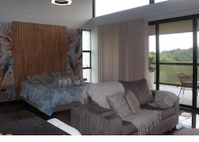 Cabana superluxo, sacada, vista para a montanha | Área de estar