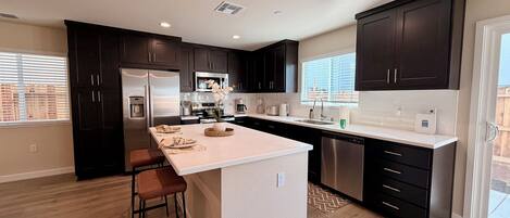 Microwave, oven, stovetop, dishwasher