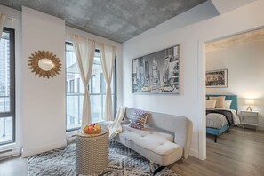 Living area - Old Port | Stunning View | Stylish 2BR Retreat (Montreal)