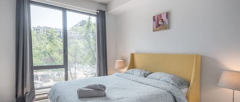 Desk, iron/ironing board, WiFi, bed sheets