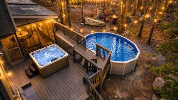 Outdoor pool, a heated pool