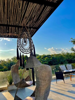 Terrace/patio - Boho Loft Pool Priv Sillas Colgantes- Centro Tulum (Tulum)